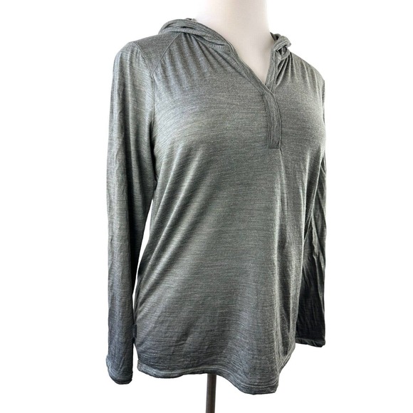 *Flaw Icebreaker Cool Lite Merino Wool Sphere Long Sleeve Hoodie Women's Large - Picture 13 of 13